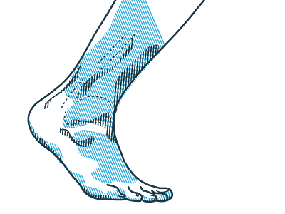 Barefoot illustration pattern texture