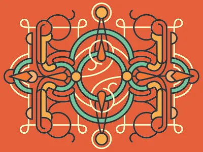 pattern study no. 2 bold circle color geometric line symmetry