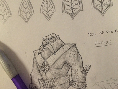 Son of Stone sketch art dwarf pencil sketch stone