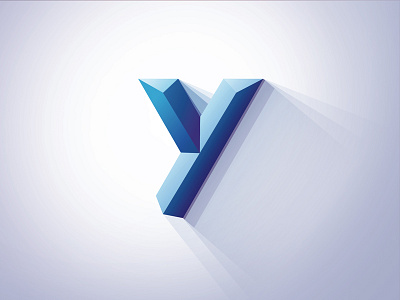 Y blue color font treatment geometric icon illustrator isometric mr. bob simple symbol vector y