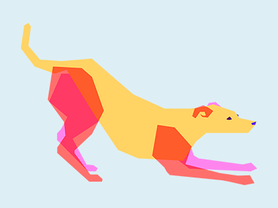 Let's play. animal dog illustration minimal multiply