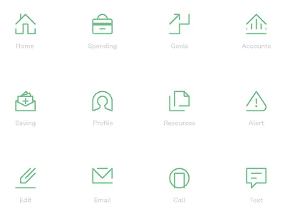 Financial App Icon Set app financial icon iconography icons ui