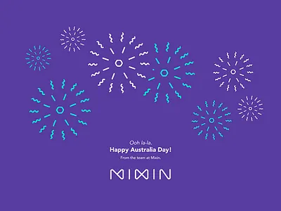 Australia Day graphic for Mixin fireworks mixin mixinconf