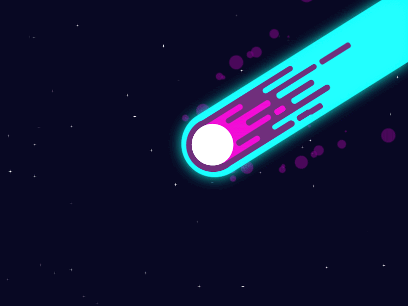 Meteor falling animation gif illustration meteor