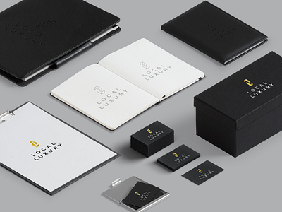 Local Luxury brand executions branding luxury mockups stationary