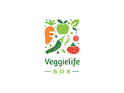 Veggielife BOX diet fruit greens healthy life logo vegan vegetal