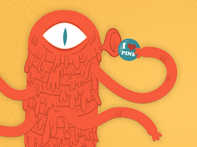 Pin Monster illustration monster vector