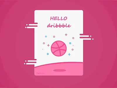 Hello dribbble hello，dribbble，card