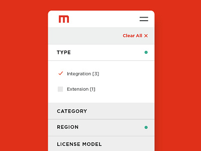 Resource Filter category filter mobile organize sort ui user interface