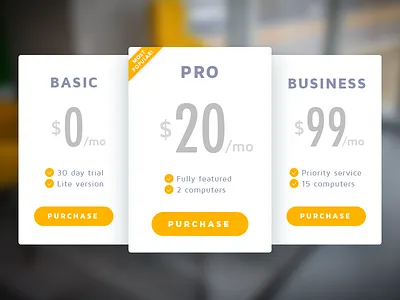 Pricing - DailyUI 030 030 challenge daily dailyui pricing subscription ui ux