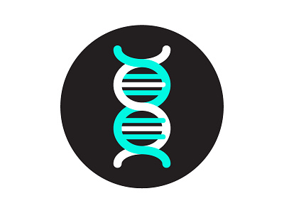 Personal Icons: DNA aqua color design dna double helix flat helix icon