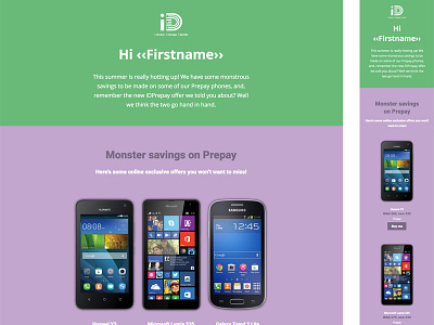 HTML Newsletter - iD mobile (July 2016) css html html5 inline mobile first newsletter