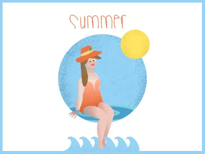 Summer Girl girl illustration illustrator sketch summer summergirl