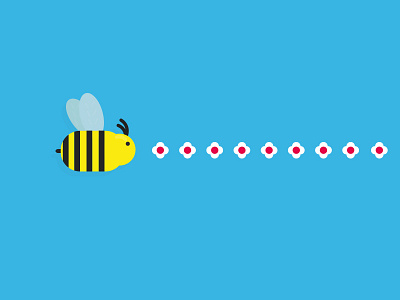Bee bee bug cute flowers icon illustration