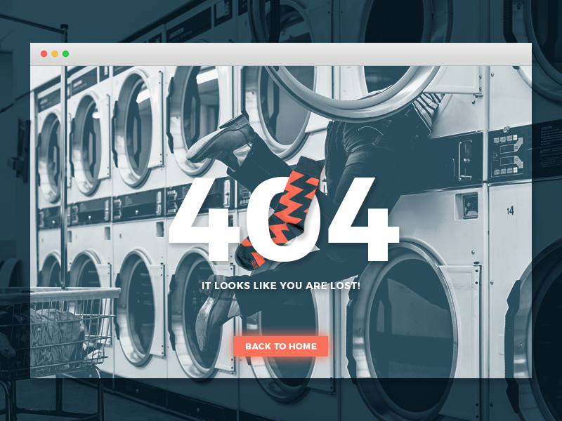 Example of 404 Page dailyUI 008