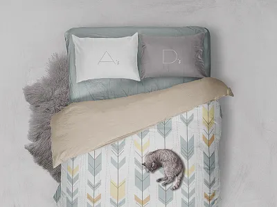 Freebie: Bed Linen Mockup Template bed free freebie mockup pixelbuddha template