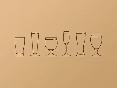 Beer glasses beer glass icon lines