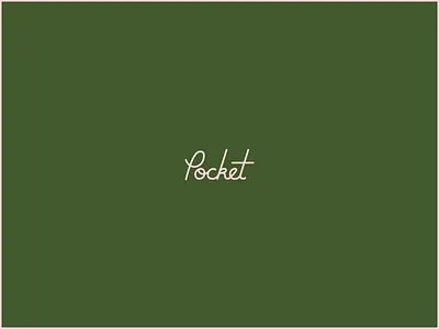 Pocket cursive lettering monoline script type