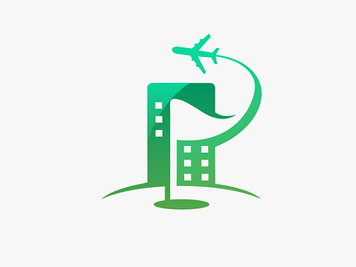 Golf and Hotel Logo airplane golf hotel