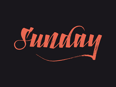 Sunday brush brush pen calligraphy handmade lettering sunday texture