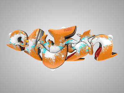 love letters 3d alwstone c4d graffiti paint splash wstlone