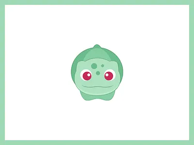 Pokemon Go! bulbasaur cute flat friendly go icon illustration ios kids pokemon stickers