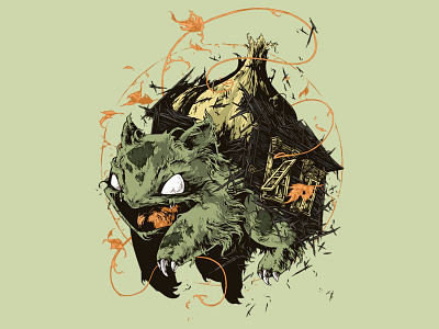 Bulbasaur bulbasaur further up fushigidane graphic illustration ivan belikov pokemon pokemongo