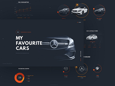 My favourite cars cars clean design infographic mercedes simple web website