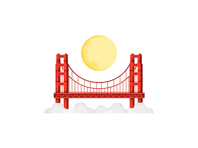 M bridge golden gate illustration m san francisco type typography