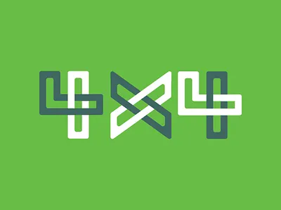 4x4 No. 2 4x4 brand branding design four by four handmade logo new england new hampshire type typography