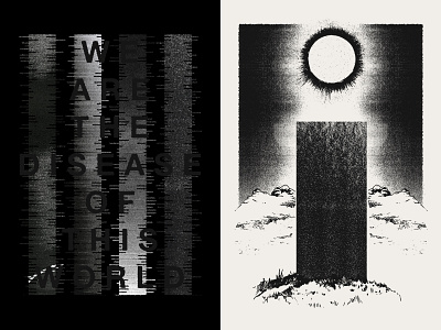Flesh & Bone x A Thousand Arms partnership a thousand arms abstract apparel dark disease glitch monolith shirt space texture