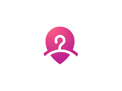 ICON: Where find boutique app clothes hanger icons mark marker pin pink wear