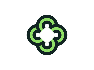 Clover brand c clover icon logo mark