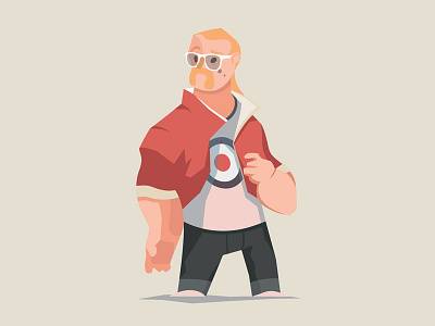 Vector Hooligan adobeillustrator characterdesign drawing glasses hipster illustration lb mullet stash tbh vector