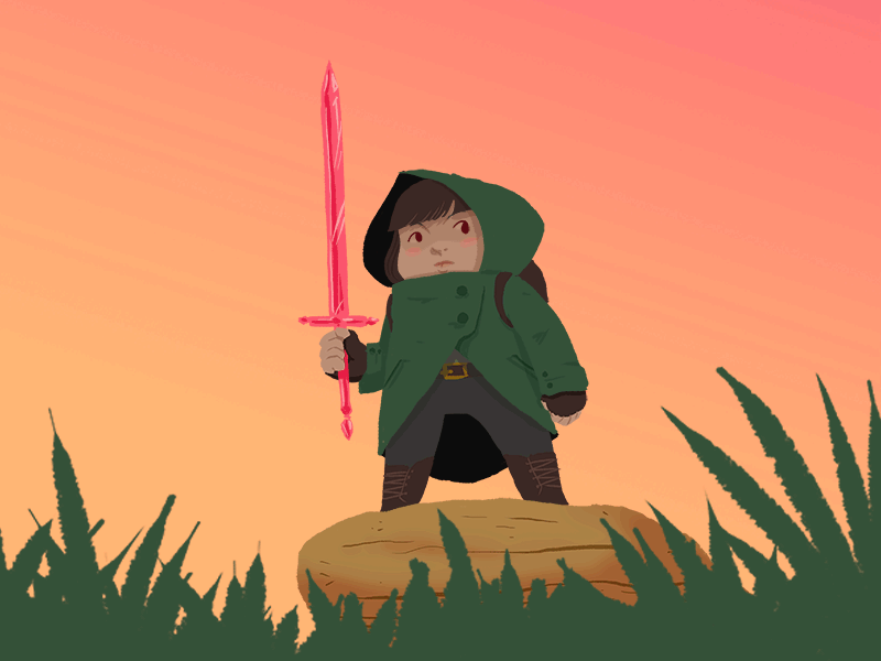 Random Ranger Girl animation fantasy gif girl ranger sword