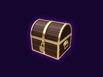 Treasure box c4d gem gif gold treasure