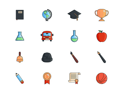 School icon education icon school vector