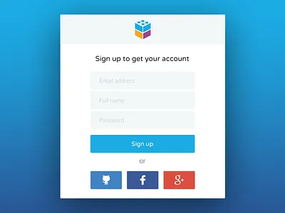 Sign up // Caylent.com clean design flat form gradient interface login ui web