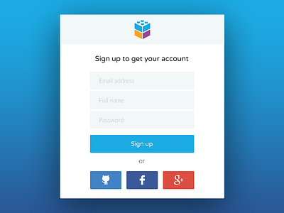 Sign up // Caylent.com clean design flat form gradient interface login ui web