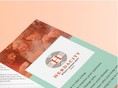 Herdacity Brochure austin bossbabes brochure design print design start up texas
