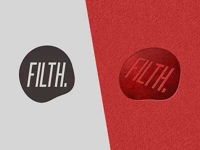 Filth. branding climbing filth holds logo red