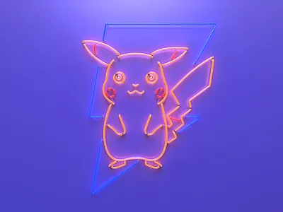 Pokeman Go Pikachu Neon Sign 3d ball game icon pikachu pokemon pokemon go red wood