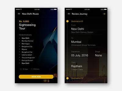 Circular Travel booking circular journey daily ui dark ui booking app design train train booking travel travel app ui ui form ux