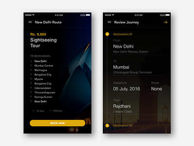 Circular Travel booking circular journey daily ui dark ui booking app design train train booking travel travel app ui ui form ux