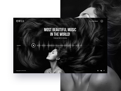 Home Page_V2 minimalism music site ui ux web web site