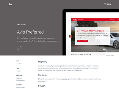 Case Study View clean craftcms grey interface minimal portfolio ux design while