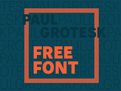 Paul Grotesk Free Font download free freebie freefont grotesk paul professional type typeface