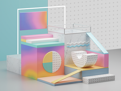 Set Design 3d abstract c4d cgi cinema4d design illustration render set