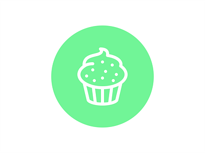 Cupcake Icon cake cupcake flat icon minimal stroke stroke icon