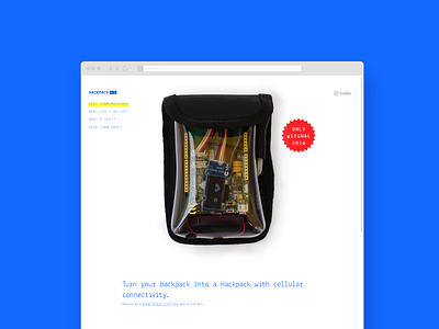 Hackpack Website hack minimal photography primary signal simple tech technology twilio website